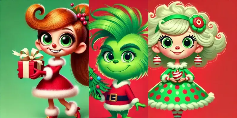 Holiday Whoville Character Cliparts DALL·E Prompt
