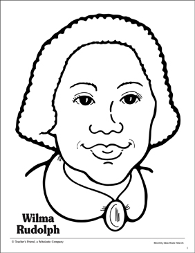 wilma rudolph coloring pages