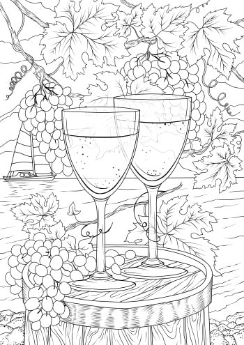 Wine for Two – Favoreads Coloring Club