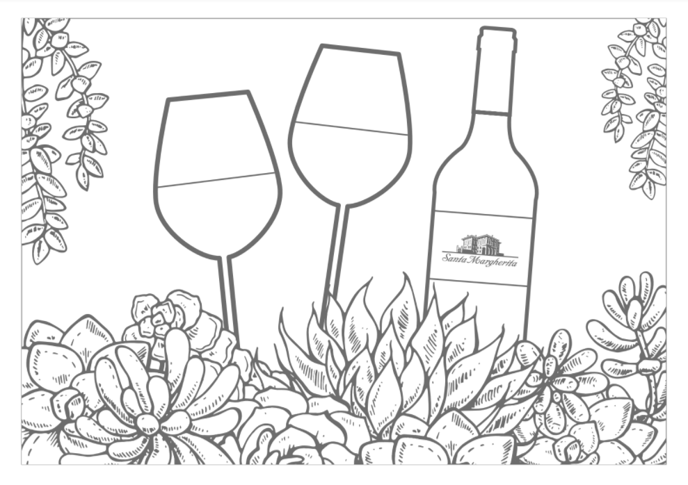 Celebrate National Coloring Book Day with Wine Coloring Pages ...