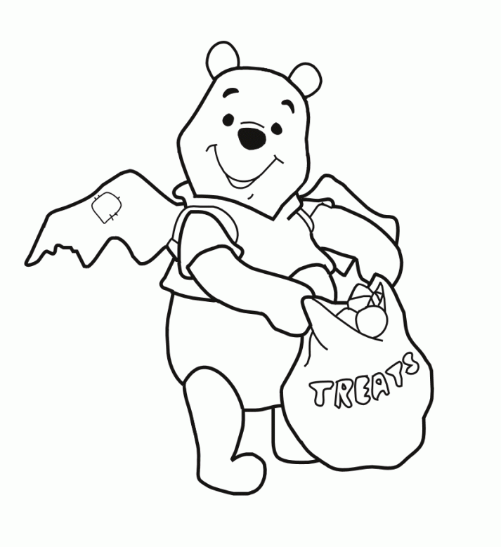 winnie the pooh halloween coloring pages
