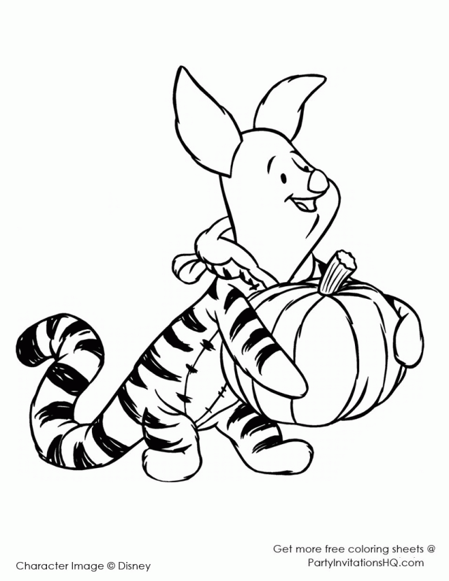 winnie the pooh halloween coloring pages