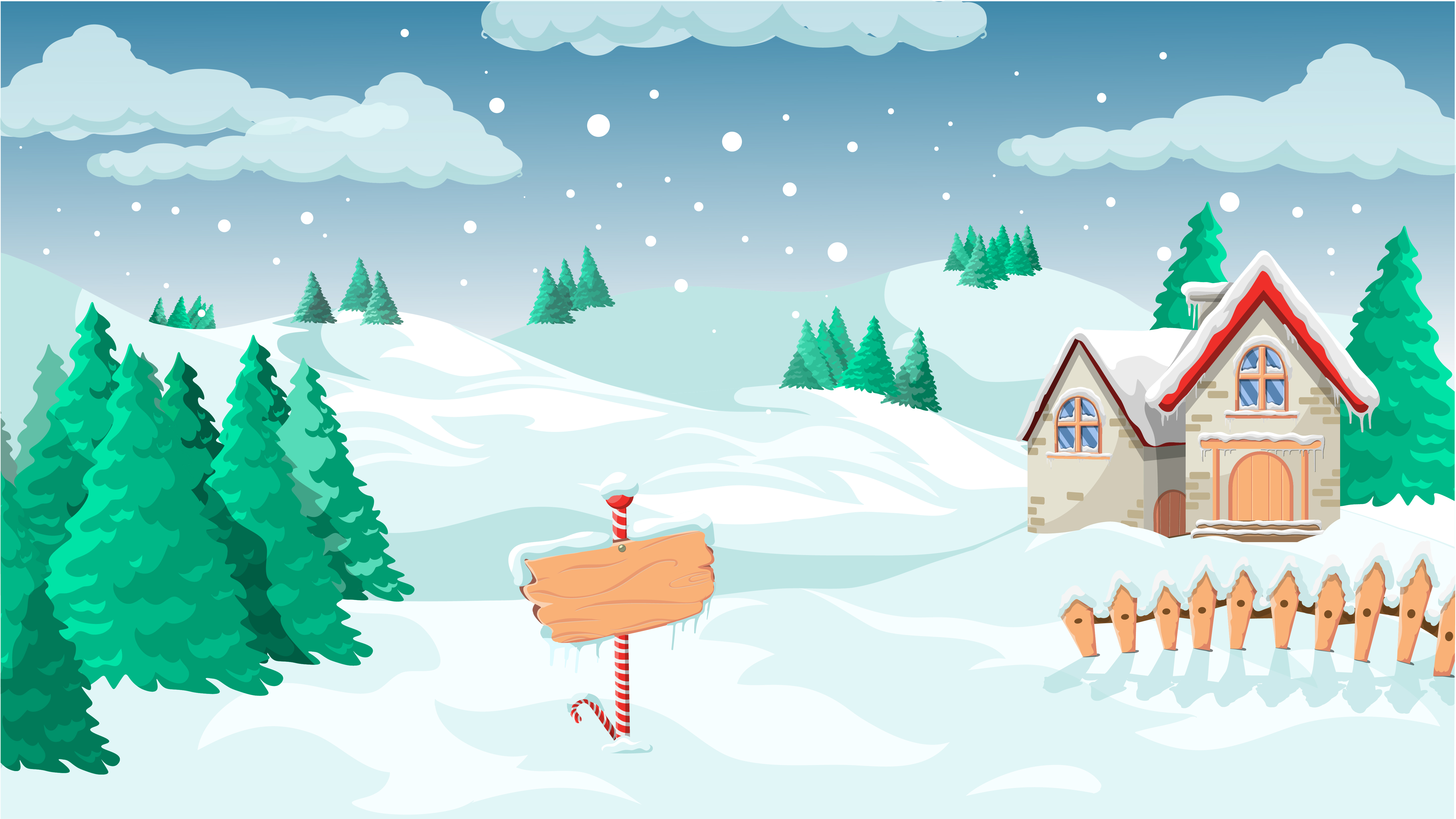 Cartoon Winter Background by Cartoons.co on Dribbble
