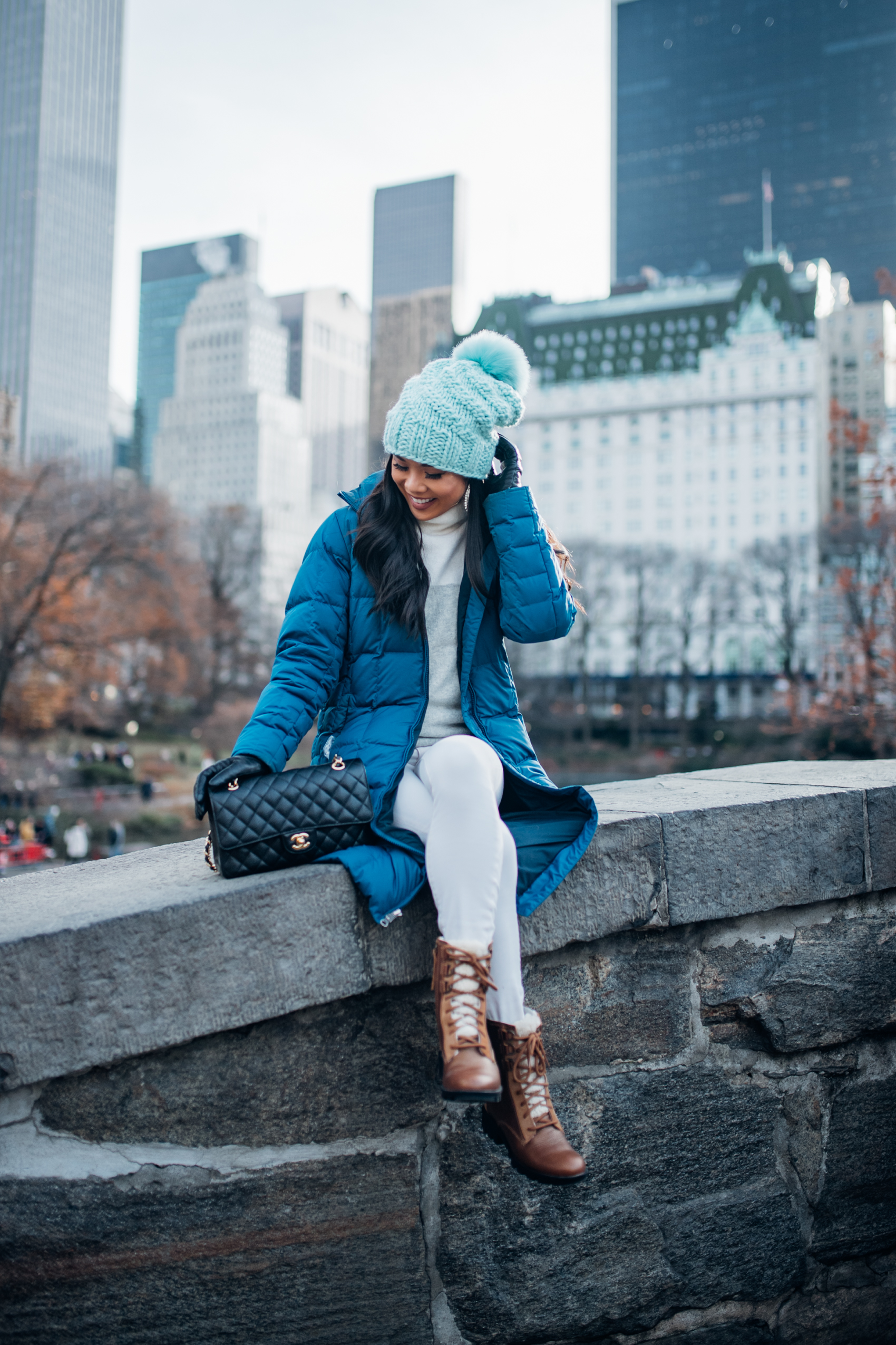 A Colorful Winter Outfit Thats Actually Warm - Color &amp; Chic