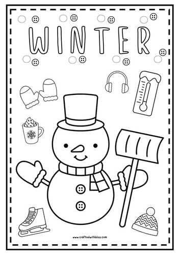 winter coloring pages for preschool