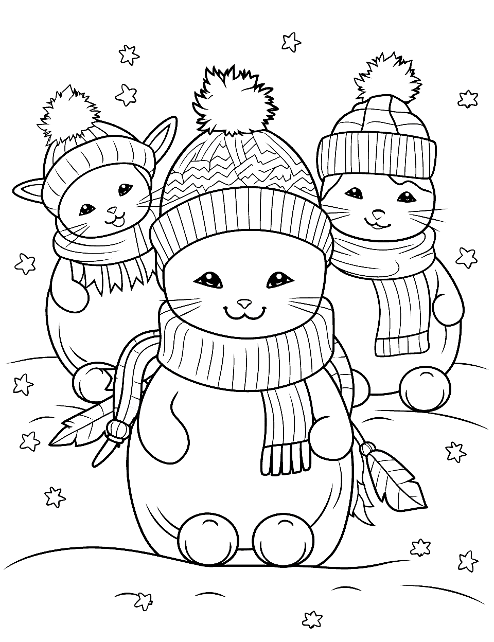 winter coloring sheets free printable