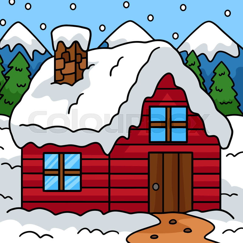 winter house cliparts