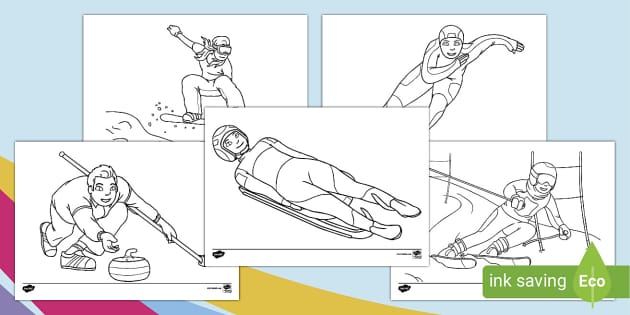 winter olympic sports coloring pages