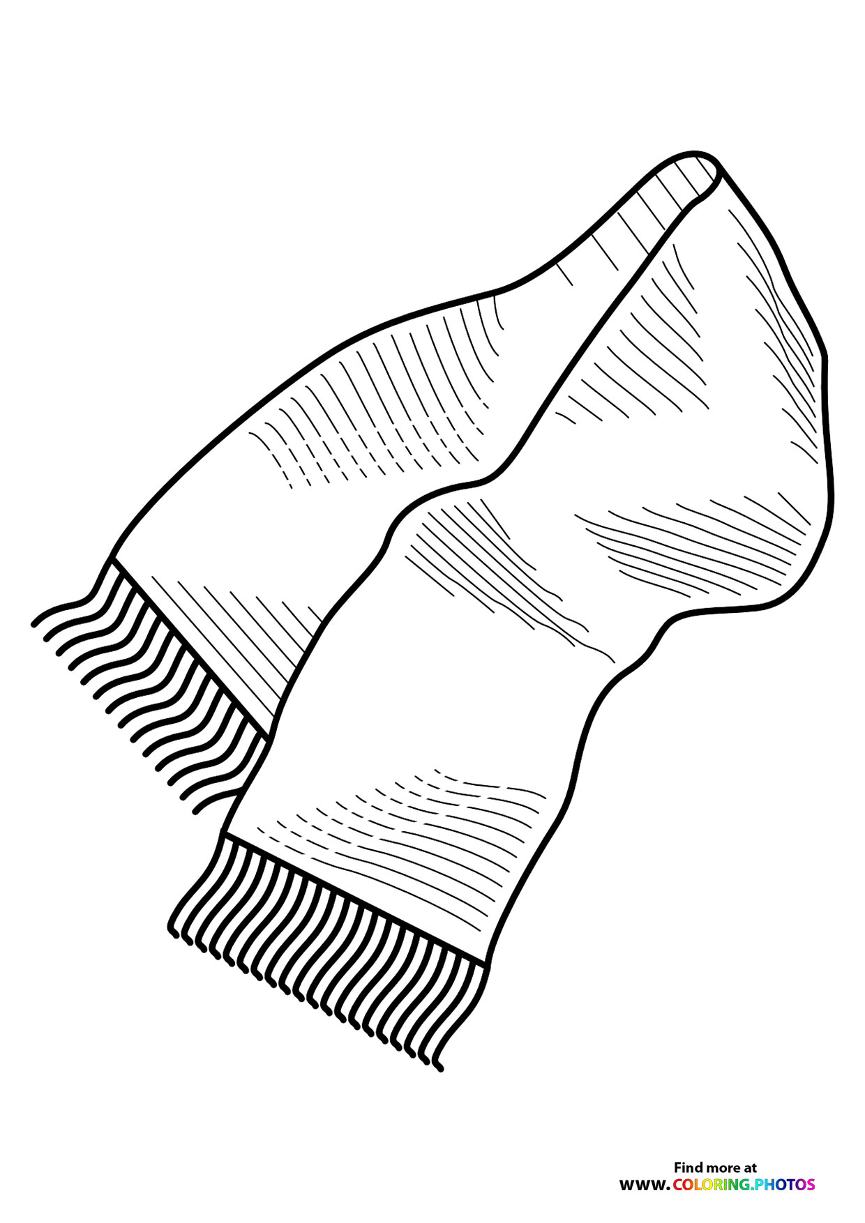 winter scarf coloring pages