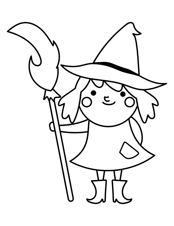witch coloring sheet