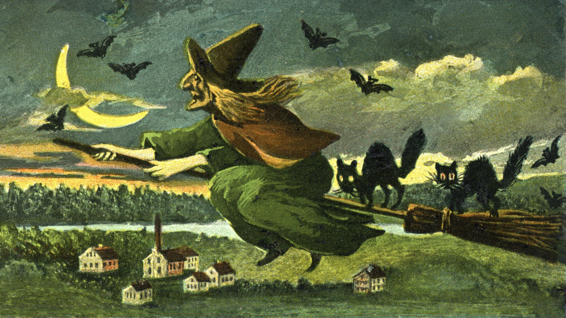 witch on a broomstick