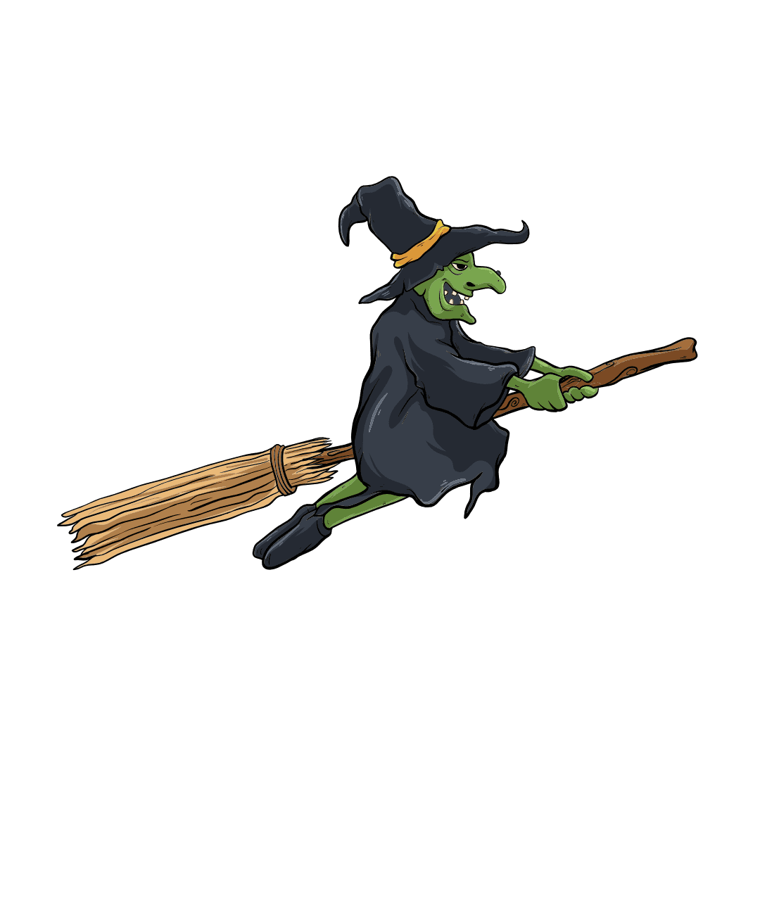 witch on a broomstick