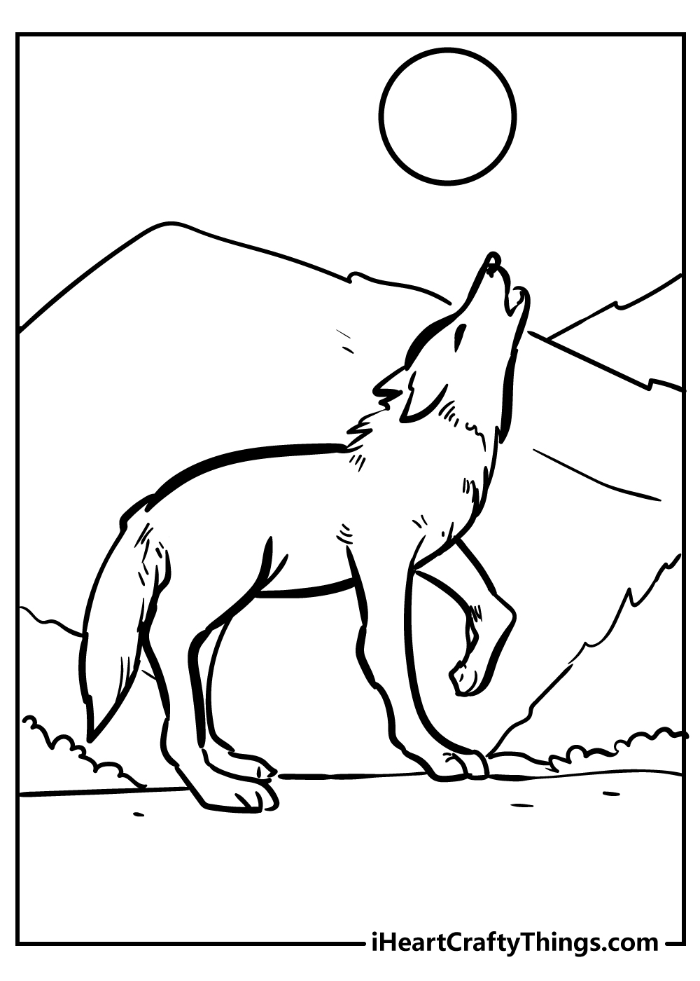 wolf printable coloring pages