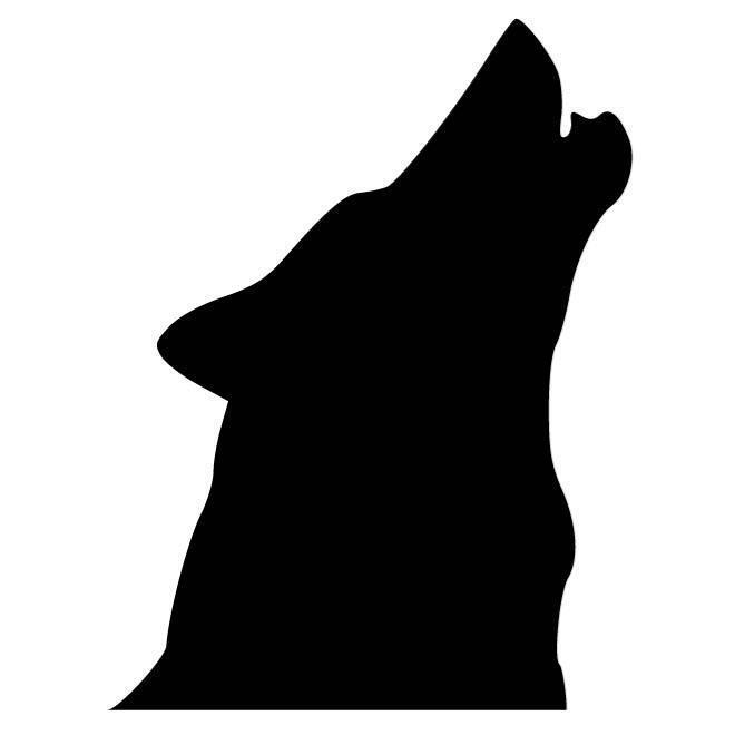 WOLF HOWLING SILHOUETTE,ANIMALS, CAR DECAL STICKER