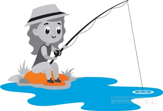 woman fishing cliparts