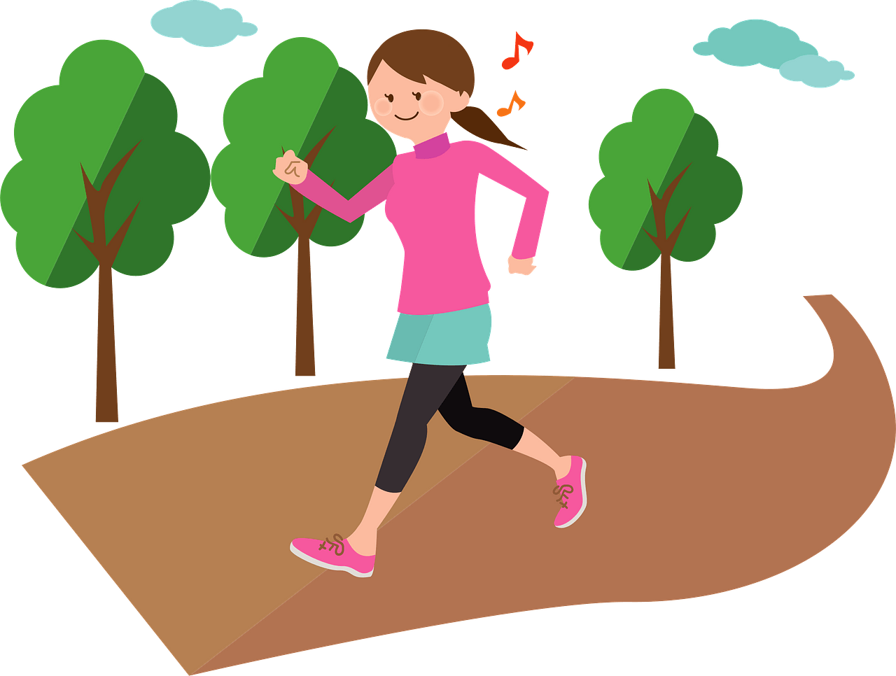 woman jogger cliparts