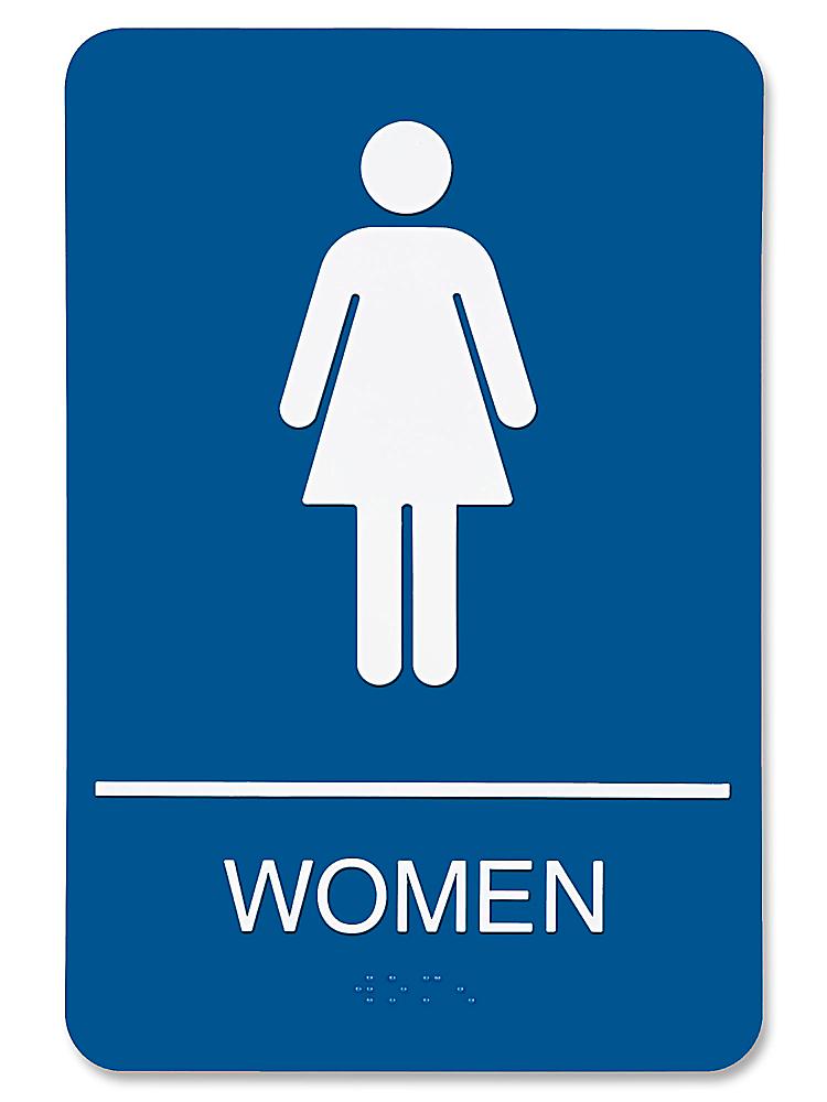womens restroom sign