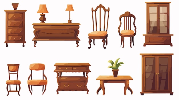 wood furniture cliparts