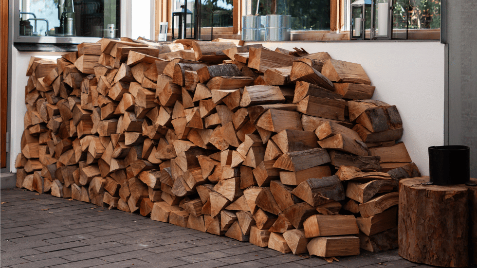 Woodpile how to stack and dry wood aduro 5592084