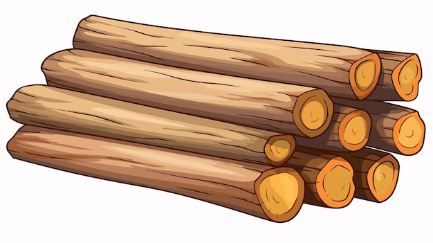 Cartoon Wooden Logs Stack Firewood Symbol Icon | Premium AI ...