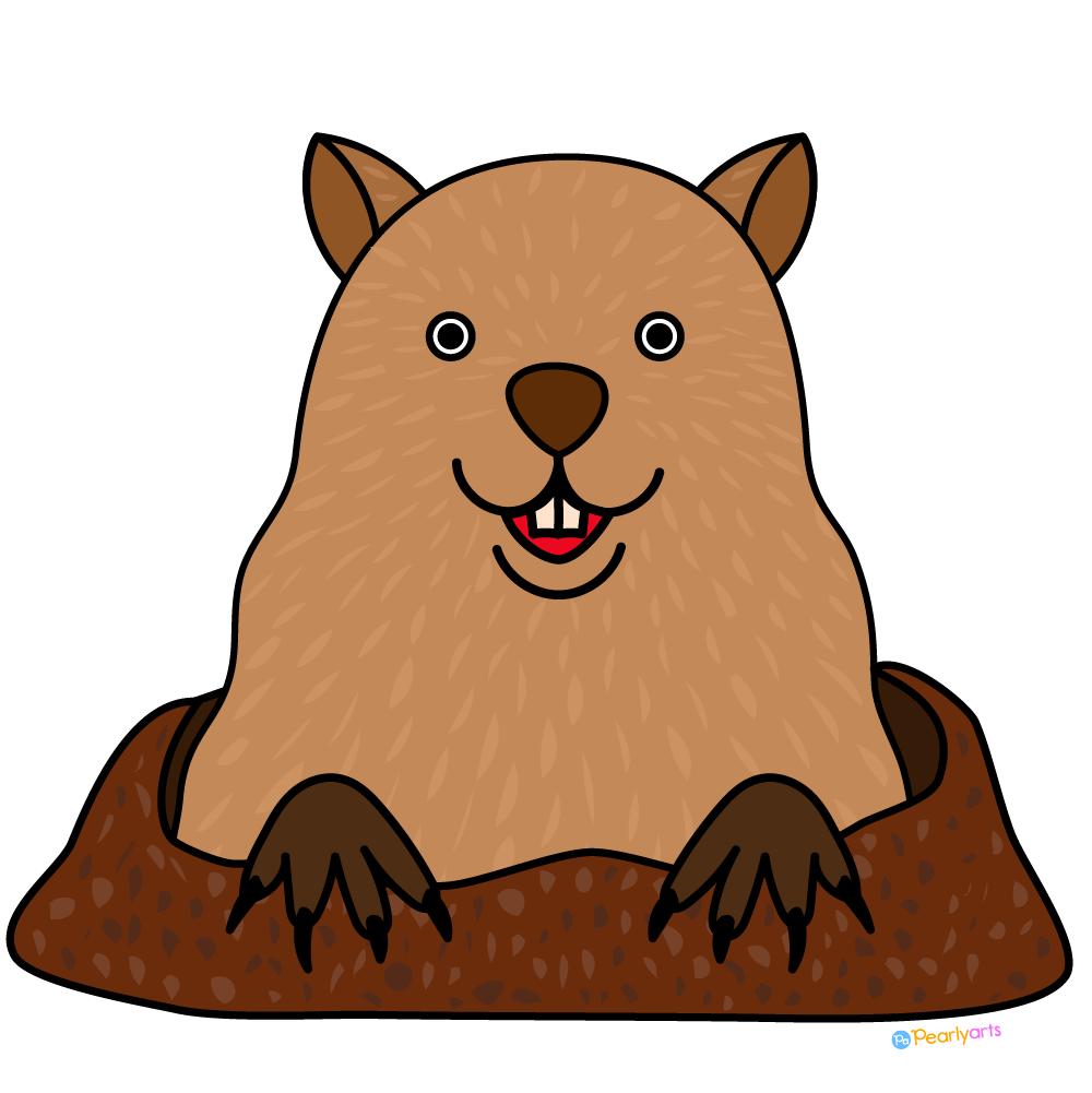 FREE Groundhog Clipart | FREE Download | Pearly Arts