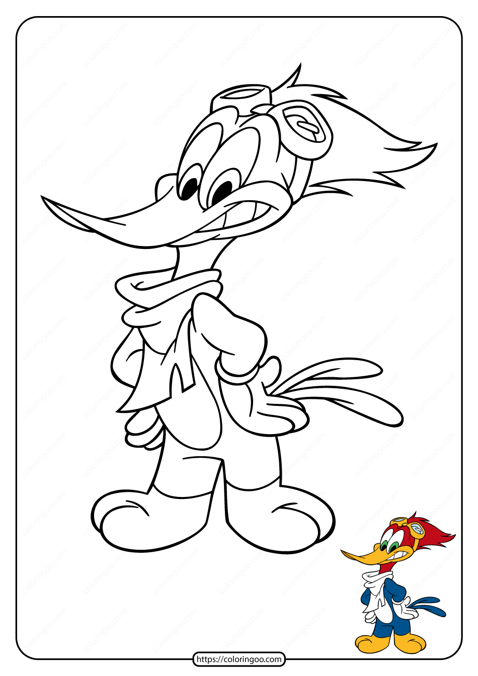 woody woodpecker coloring pages