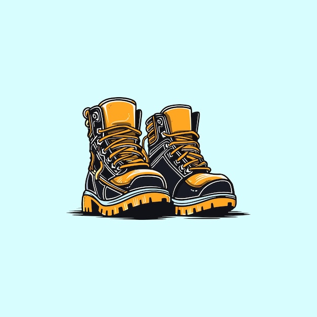 Premium Vector | Work boots vector clip art illustration