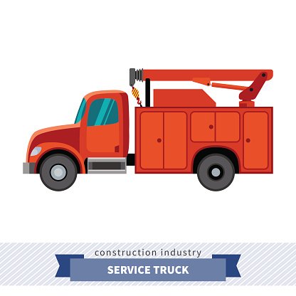 Utility Truck Crane Stock Clipart | Royalty-Free | FreeImages