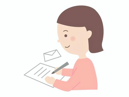 Free Vectors | Illustration of a woman writing a letter