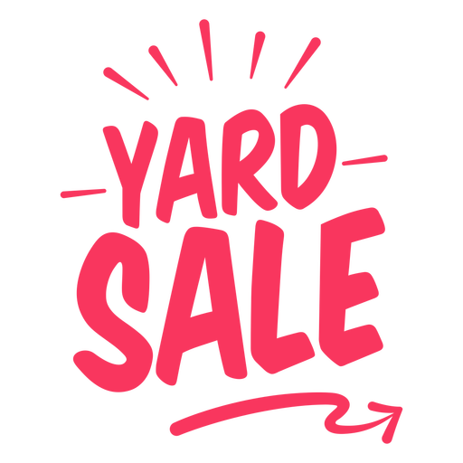 Yard Sale Sign Badge PNG &amp; SVG Design For T-Shirts
