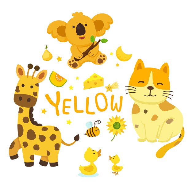 yellow animal cliparts