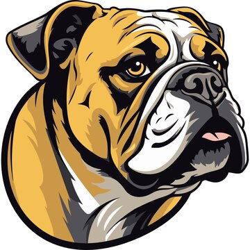 yellow bulldog cliparts