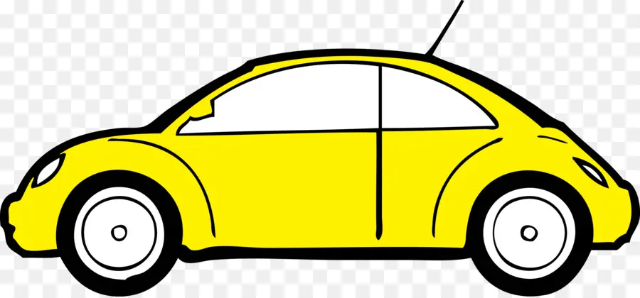yellow car clipart