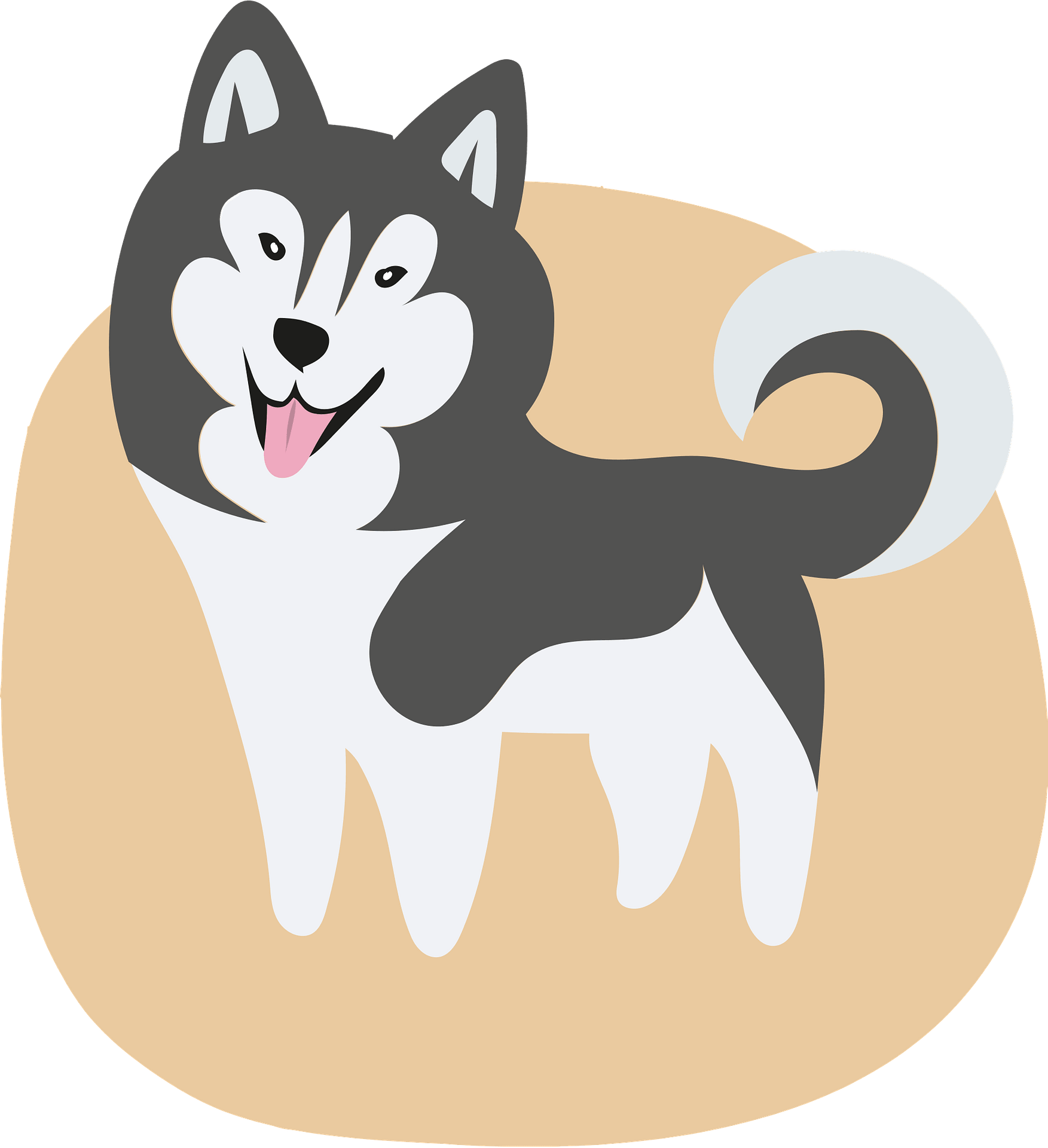 yellow husky cliparts