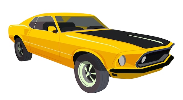 yellow mustang cliparts