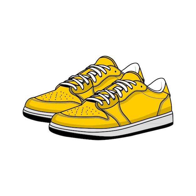 yellow shoes cliparts