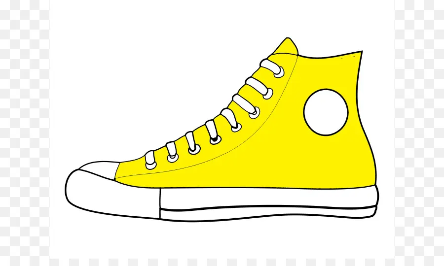 Yellow Sneaker - Yellow High-Top Sneaker - CleanPNG / KissPNG