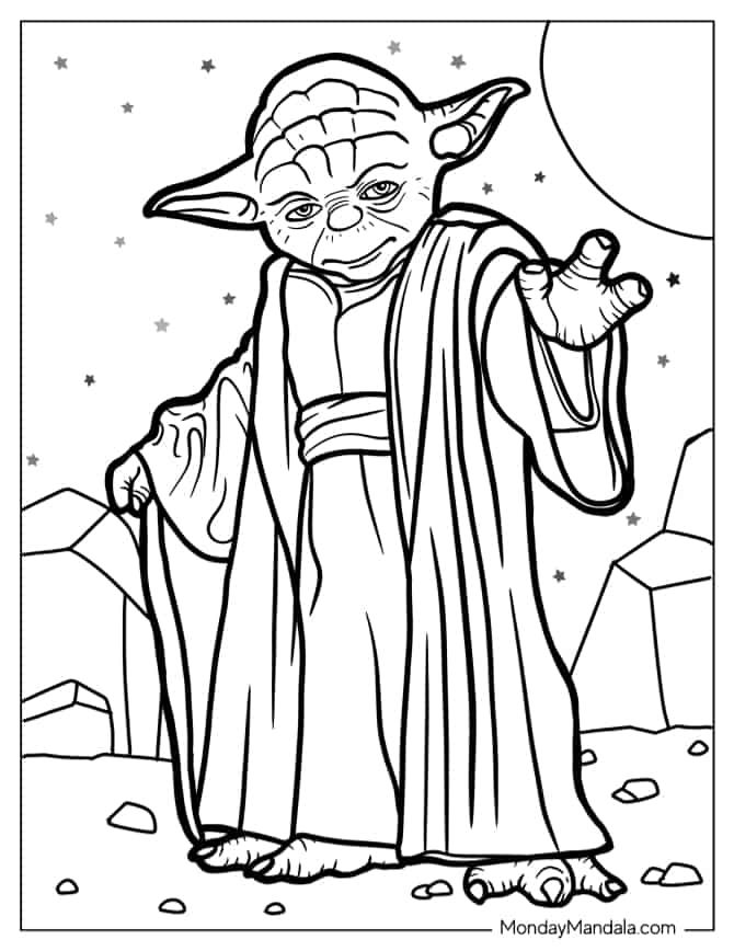 yoda printable coloring pages