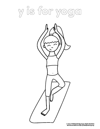 yoga coloring pages