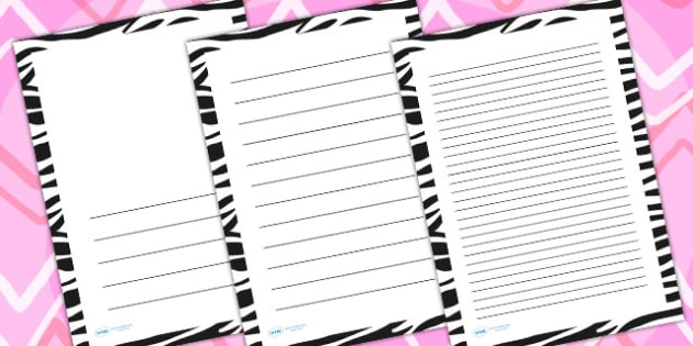 Zebra Print Page Borders (teacher made) - Twinkl