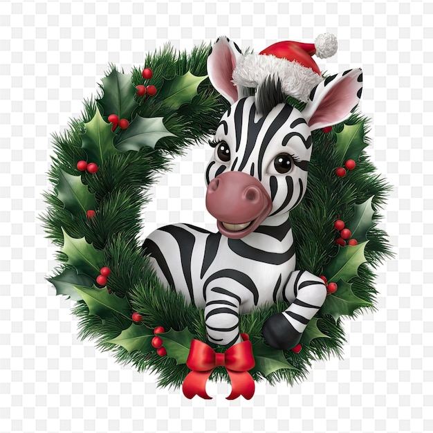 zebra wreath cliparts
