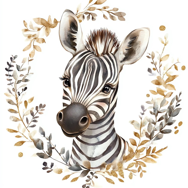 zebra wreath cliparts