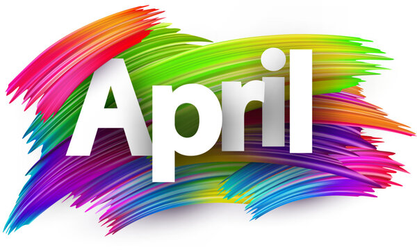 April - Colorful Rainbow Design | Spring Month Graphics