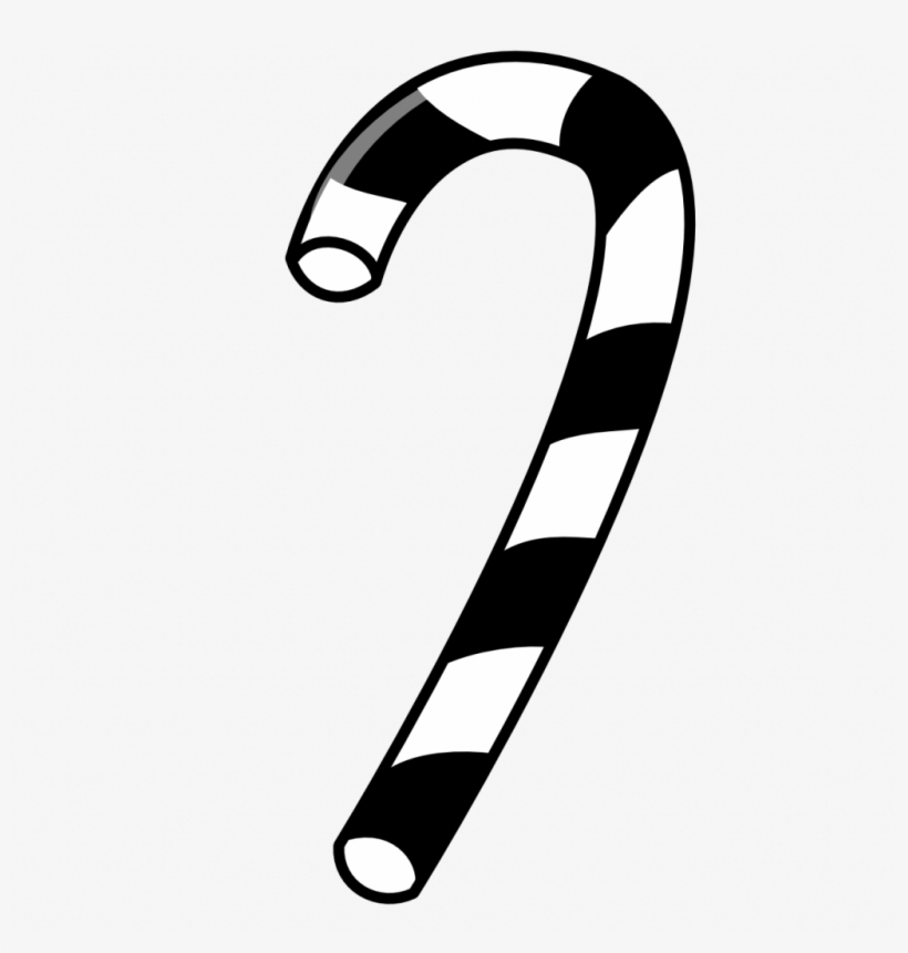 Black and White Candy Cane Clipart Free Download