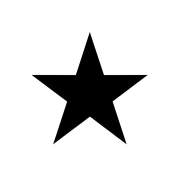 Simple Black Five-Pointed Star Icon