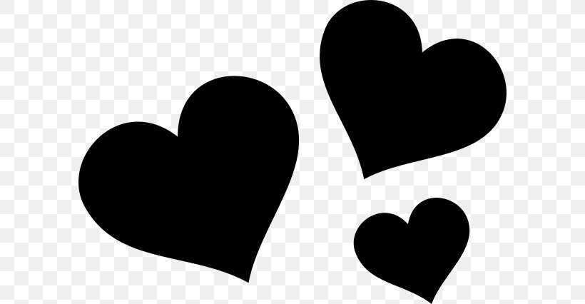 Black Heart Silhouettes - Free Transparent PNG Clipart