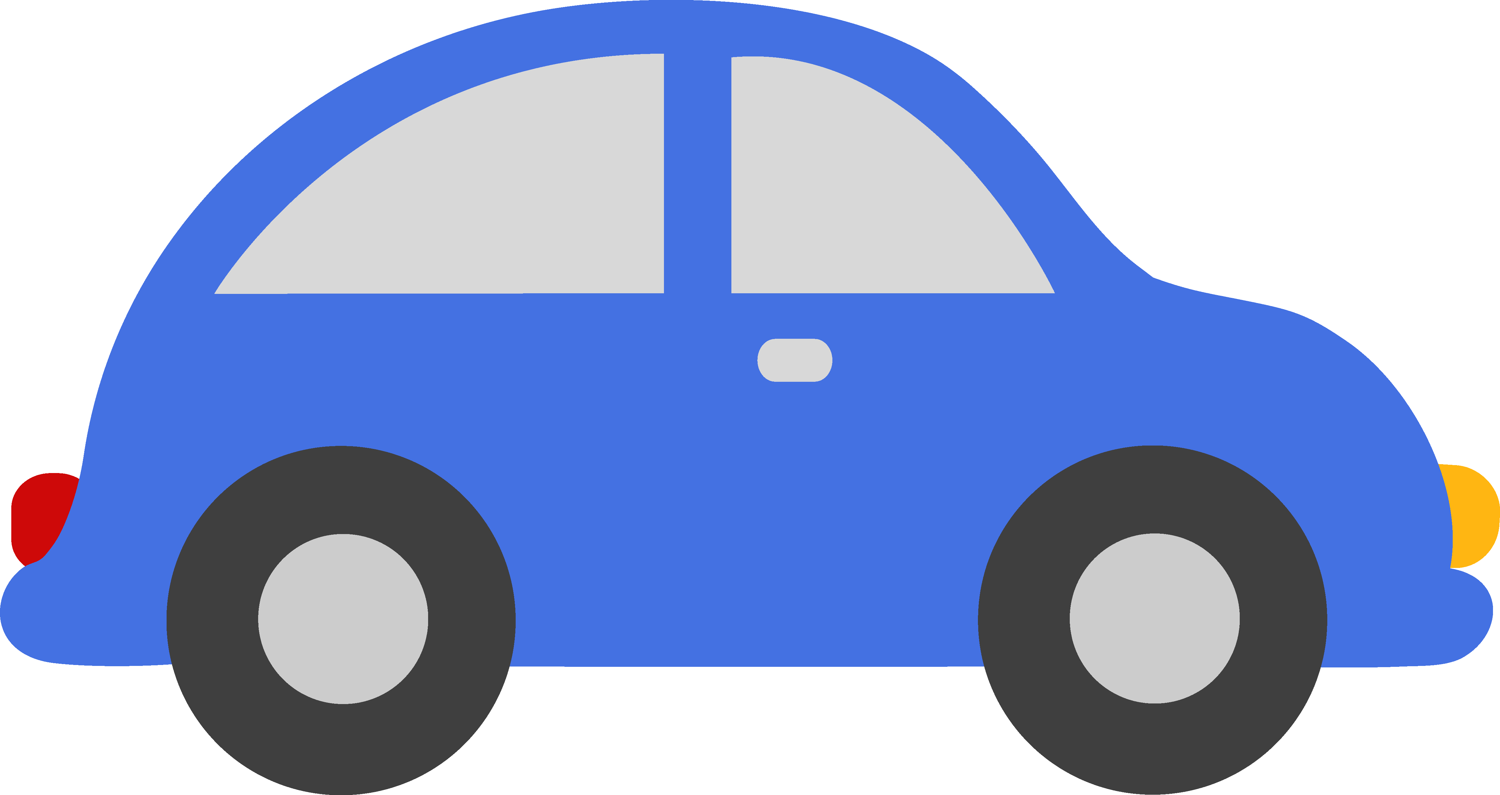 Blue Cartoon Car Vector Illustration | Free Clip Art