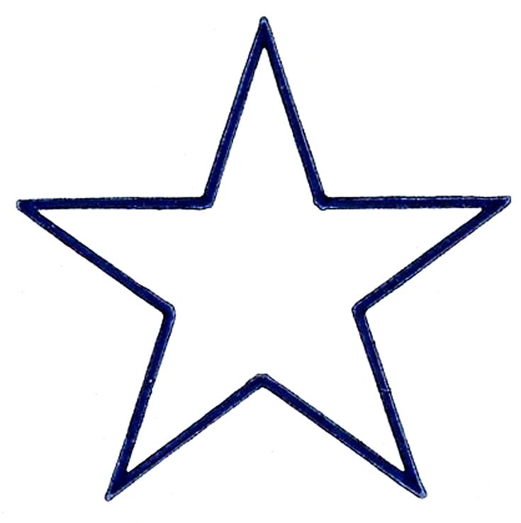Blue outline of a five-pointed star on a white background