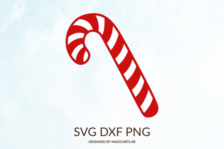 Red and white striped candy cane vector graphic for Christmas crafting cut files.
