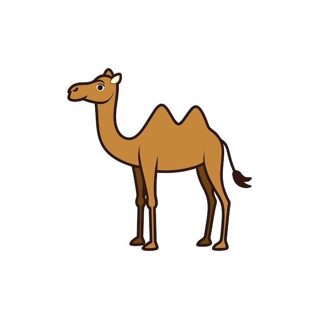 Cartoon Camel Illustration - Vector Art of a Bactrian Camel
